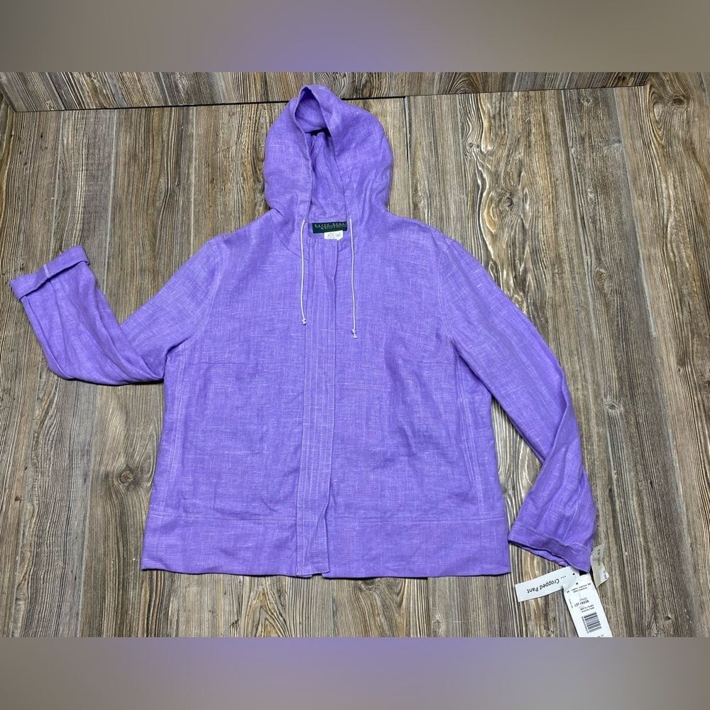 NWT Vintage Harvé Benard Purple Lightweight Women Windbreaker Sz 14